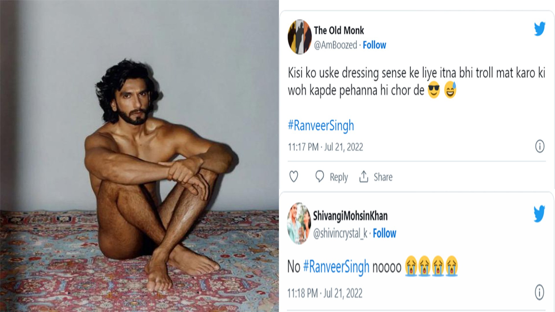 Ranveer Singh Naked: Ranveer के latest Without clothes photoshoot पर आई  Memes की बाढ़, Ranveer Troll