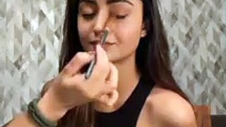 Tridha chaudhary makeup behind scenes 