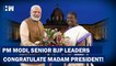 PM Modi, Senior BJP Leaders Meet Draupadi Murmu, Congratulate Madam President |