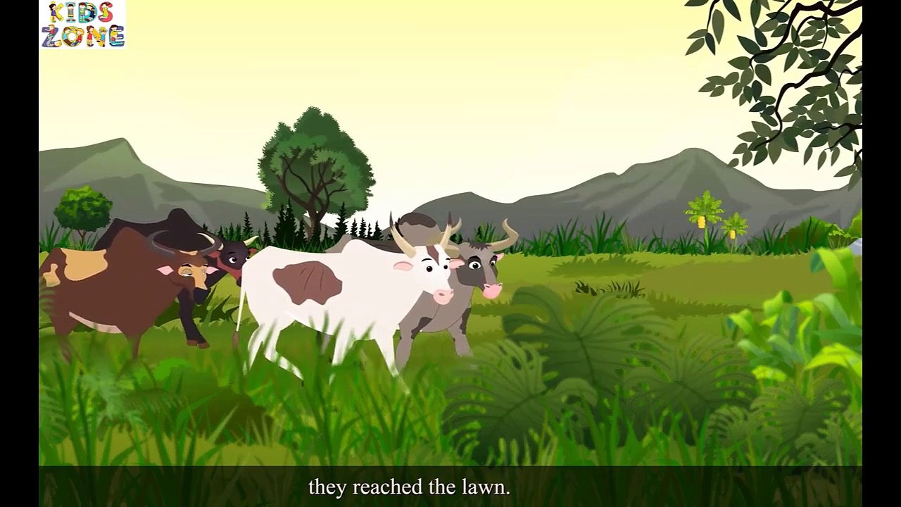 বাঘ ও চার ষাঁড় | Tiger and Buffaloes in Bengali | Bangla Cartoon