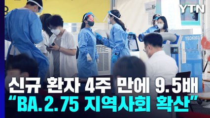 신규 환자 4주 전의 9.5배..."BA.2.75 지역 확산" / YTN