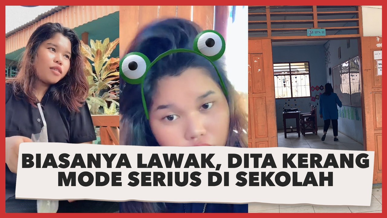 Biasanya Lawak, Dita Kerang Mode Serius di Sekolah Buat Kaget Warganet