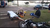 Colisão entre motos deixa duas pessoas feridas na Avenida Rocha Pombo