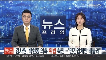 감사원, 백현동 의혹 부당 업무처리 확인…"민간사업자만 배불려"