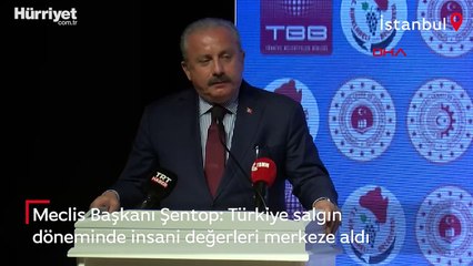 Şentop: Türkiye salgın döneminde insani değerleri merkeze aldı