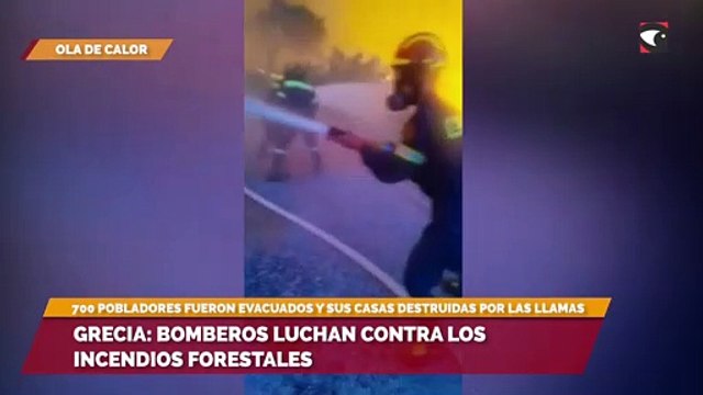 Grecia: bomberos luchan contra los incendios forestales