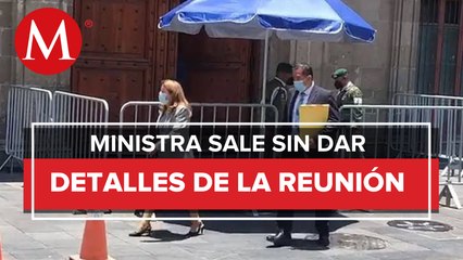 AMLO se reúne con la ministra Loretta Ortiz en Palacio Nacional