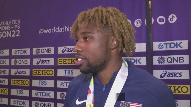 Noah Lyles breaks American record to retain 200m World Championship Gold