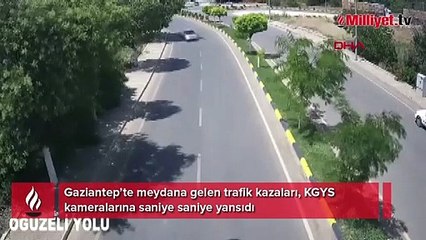 Gaziantep’te meydana gelen kazalar kamerada