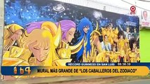 Los Caballeros del Zodiaco: El mural más grande de Sudamérica está pintado en San Luis