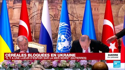 REPLAY - Kiev et Moscou signent l'accord sur les céréales sous l'égide de la Turquie