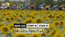 Le peloton coupé en 2 / The peloton sliced in 2 - Étape 19 / Stage 19 - #TDF2022