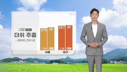 [날씨] 내일 더위 주춤...밤부터 전국 비 / YTN