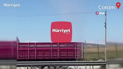 Çorum'da çıkan hortum kameraya böyle yansıdı