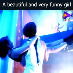 A beautiful and very funny girl