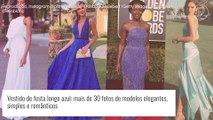 Vestido de festa longo azul: mais de 35 fotos de modelos elegantes, simples e românticos