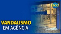 Homem é preso suspeito de vandalizar agência bancária