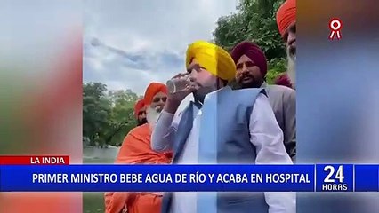 India: Primer Ministro termina en hospital tras beber agua de río contaminado