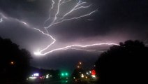 Lightning strikes illuminate Alabama skies