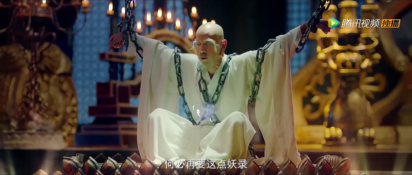 old monk gives his power to young monk after that he beat down demon - best scene