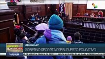 Estudiantes uruguayos rechazan recorte presupuestario educativo por el Gobierno