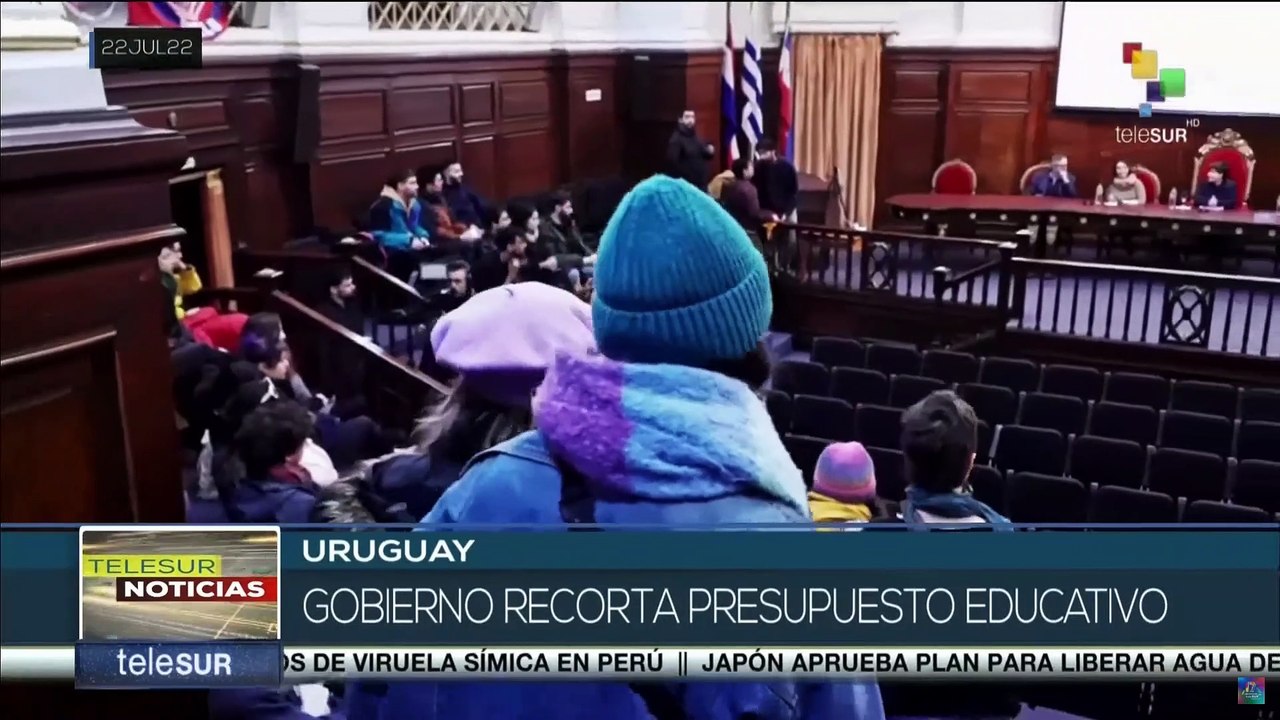 Estudiantes uruguayos rechazan recorte presupuestario educativo por el Gobierno