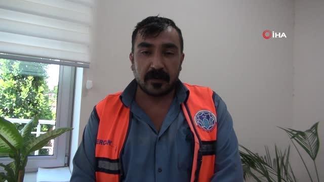 Temizlik personelinden örnek davranış...İçinde para ve kredi kartı bulunan cüzdanı sahibine ulaştırdı