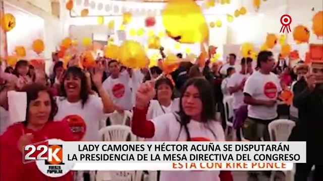 Lady Camones y Héctor Acuña se disputarían la presidencia de la Mesa Directiva del Congreso