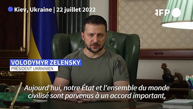 L'accord sur les céréales montre que l'Ukraine est capable de résister à cette guerre (Zelensky)