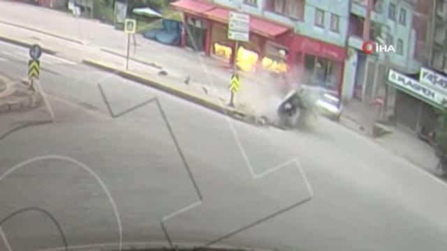 Samsun'daki kazalar KGYS kameralarına böyle yansıdı