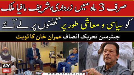 "Zardari, Sharif's mafia has brought the country to its knees" Imran Khan's Tweet