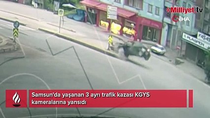 Samsun’da kazalar KGYS kameralarında