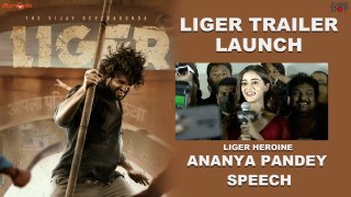 Liger Heroine Ananya Pandey Speech at Trailer Launch  Liger | Popper Stop Telugu | Silly Monks