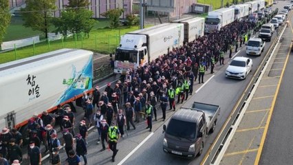 화물연대 집회로 하이트진로 공장 이틀째 출하 중단 / YTN