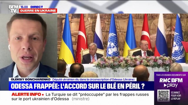 Port d'Odessa frappé par l'armée russe: C'est un acte délibéré pour annuler l'accord qui a été signé hier , affirme Oleksiy Goncharenko