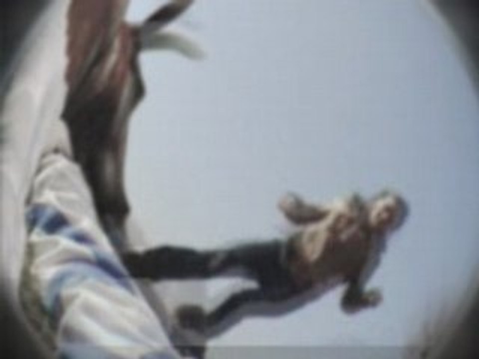 un mec en parachute s'ecrase sur une vache!le delire partie2