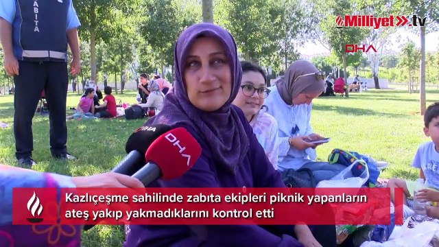 Zeytinburnu sahilinde ateşsiz piknik denetimi