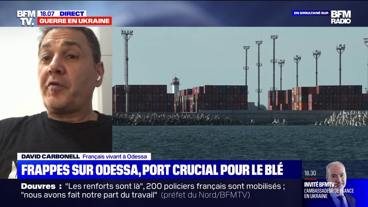 Frappes à Odessa: "Les missiles sont passés au-dessus du centre-ville, là où se trouve ma boulangerie-café", affirme ce Français installé en Ukraine