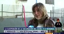 Aquí la mujer el día que se produjo la noticia del fin de vacunación en menores