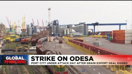 Missile strikes hit key Ukrainian port day after grain deal