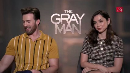 Chris Evans & Ana de Armas THE GRAY MAN Interview
