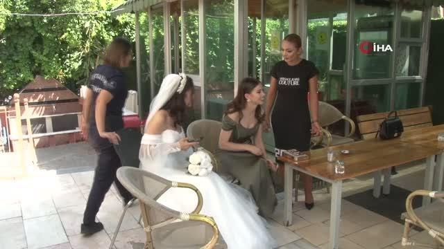 İtfaiye aracı, gelin arabası oldu