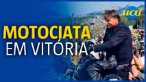 Bolsonaro e apoiadores participam de motociata no ES