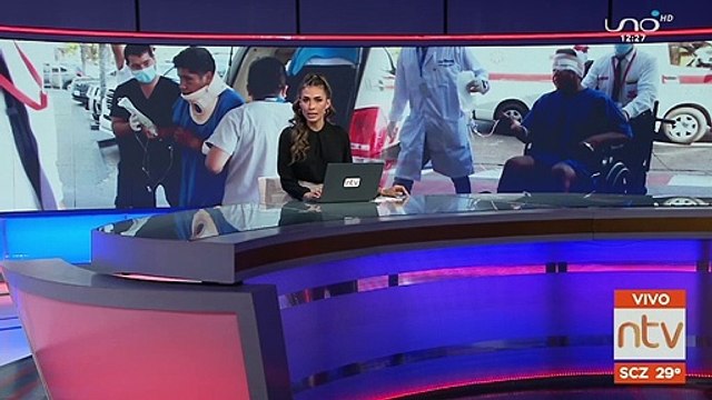 Los uniformados de UMOPAR que fueron heridos fueron trasladados hasta una clínica privada en Santa Cruz.