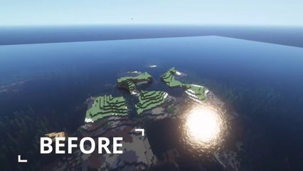 (20 Hours Minecraft Timelapse) Village Island