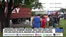 ¡Atropellado! muere un motociclista en el bulevar del Norte de Choloma