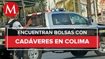 Hallan 5 bolsas con restos humanos en Manzanillo, Colima