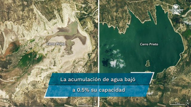 Impresionante, NASA revela imágenes de la sequía en Cerro Prieto, Nuevo León