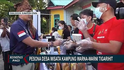 Sandiaga Salahuddin Uno Datangi Kampung Warna-warni Desa Wisata Tigarihit di Danau Toba