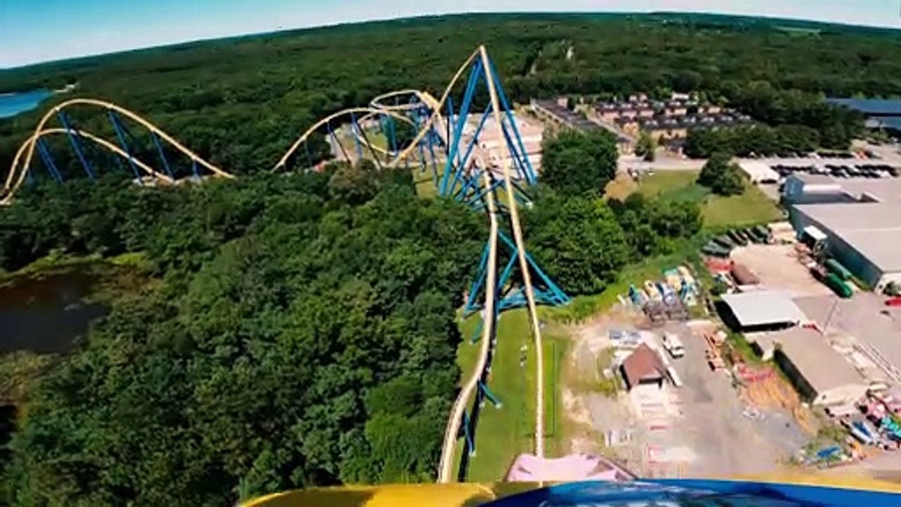Nitro Roller Coaster (Six Flags Great Adventure Theme Park - Jackson, NJ) - Roller Coaster POV Video - Front Row